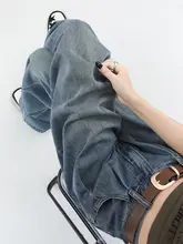 高腰デニムワイドパンツ【レトロスタイル・ゆったりシルエット・小柄向け】