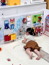 知育おもちゃ付きベビーガード【DIY対応・忙しい板・収納ラック】（セットアップ対応）