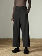 バナナパンツ レディース アンクル丈 ドレープ バルーンシルエット ハイウエスト きれいめ 知的 通勤 冬