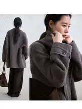 ラムウール使用の高級感あるダブルフェイスコート【冬用・女性用】