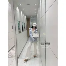 POET WONGパンツ【快適・スリム効果・ストレート・微フレア】