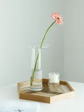 北欧風の小花瓶【透明ガラス製・水培対応・乾燥花の飾り付け可能】