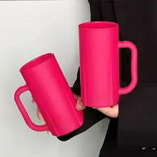 アンティーク風 バイオレット 大型取っ手付きグラスカップ【家庭用・多用途】