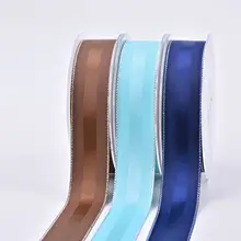 銀縁リボン付きダイイングリボン【16mm・DIY・カラフル・ファッションアクセサリー】