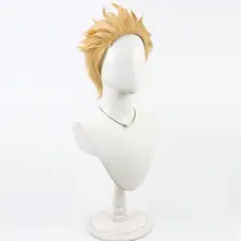 グラデーションカラーのコスプレウィッグ【金色・逆立ちスタイル】