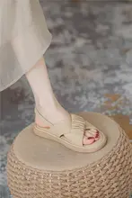 極上の柔らかさの女性用フラットサンダル【クロスデザイン・夏用・ビーチにも最適】