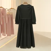 法式ハーバートスタイルのシックでスリムなカジュアルワンピース【秋用】（セットアップ対応）