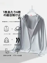 UPF50+コーヒー色の女性用紫外線防止ジャケット【薄手・アイスシルク素材】