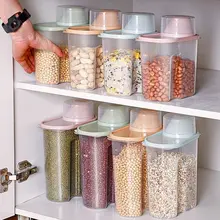 プラスチック製 穀物収納ボックス【キッチン用・密閉容器・豆類保存】
