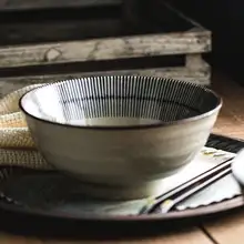 陶器製の日本風スープボウル【釉下彩・ラーメン用・家庭用】