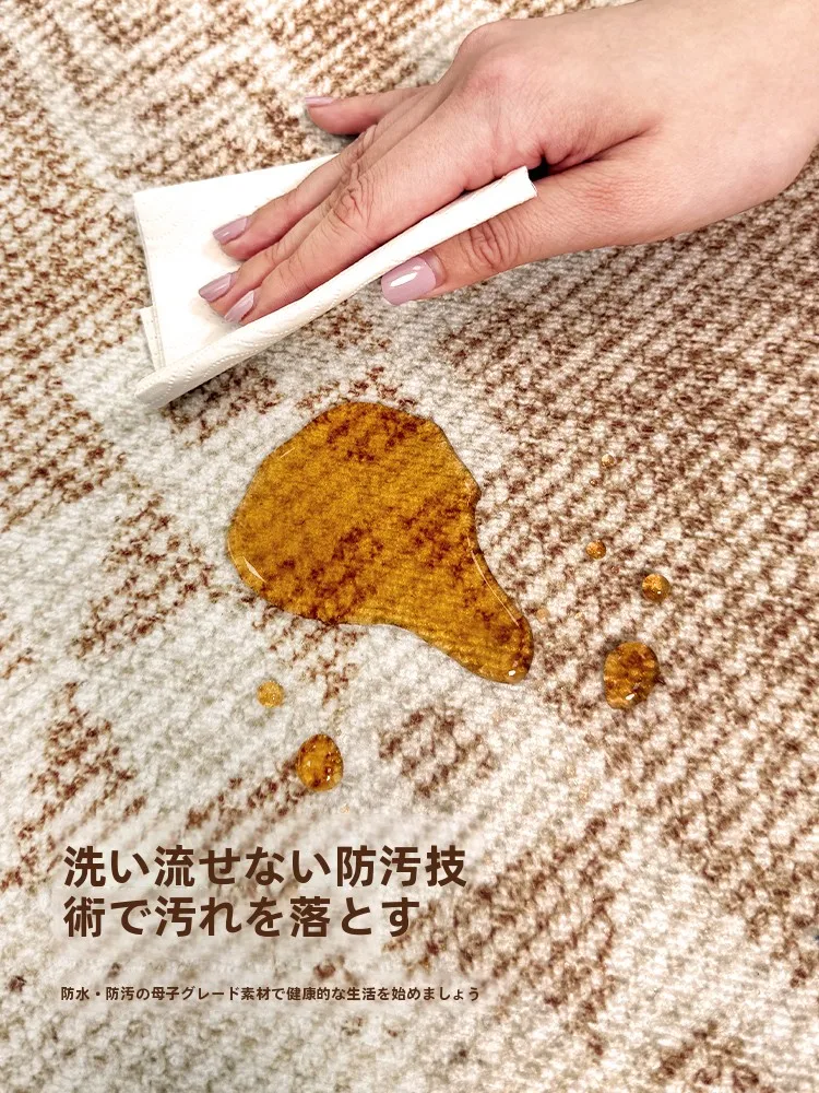 アンティーク風ダックスフントデザインの子供部屋マット：滑り止め・洗える機能と実際の使用シーン