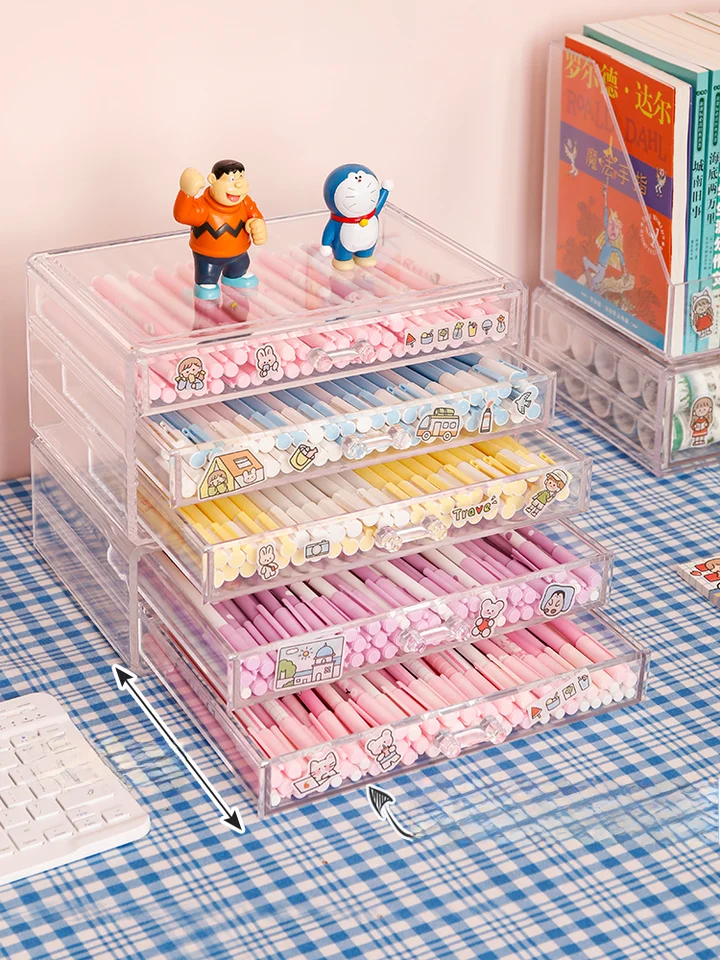 デスクオーガナイザー アクリル製 本立て 収納ボックス 文房具 絵本 ラック 家庭用 勉強 キッズ 男の子 女の子