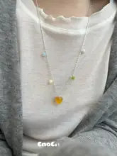 春夏用カラフルデザインのユニークなロングネックレス【カジュアル・毛糸用】