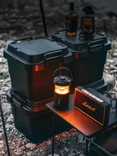 アウトドア用収納ボックス【ブラック・車のトランク整理・厚手・座れるプラスチック製】