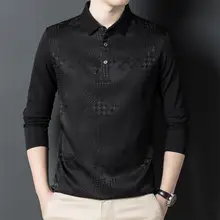 フランス製 シルク長袖ポロシャツ【男性用・春秋向け・高級感】