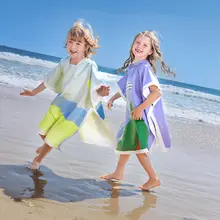 子供用バスタオル・スイミングバスローブ【極上の柔らかさ・吸水速乾・海やプール用】（セットアップ対応）