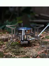 アウトドア用 3口ポータブルバーナー【登山・防風・高火力・キャンプ用】