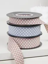 手作りリボン装飾付き花束セット【韓国風・ドット柄・ギフトボックス入り・DIY用】