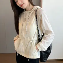 極上の柔らかさ！UPF50+双方向ストレッチフード付き紫外線対策肌着【通気性・女性用】