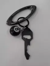 オーバル型ベルトバックル付き簡潔デザインのバッグチャーム【メタルキーホルダー】