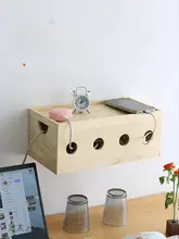 穴あけ不要の電源タップ収納ボックス【デスク用・配線整理に最適】