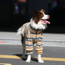 大型犬用 羊毛風ジャケット【保温・ジッパー付き・秋冬用】