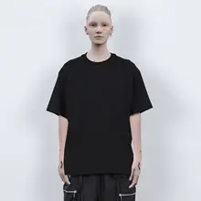 PERDU コットン100% ブラックホワイト 半袖Tシャツ【高密度・しっかりした生地・肌触り良好】