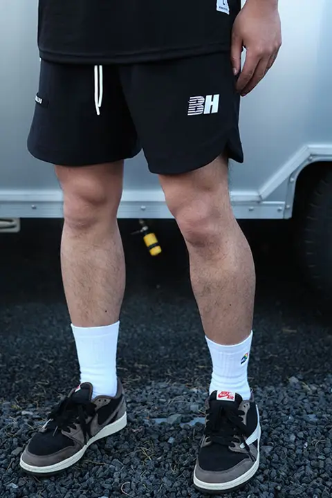 BALLHO メンズ バスケットボール速乾ショートパンツ【夏用・レトロスタイル・膝上】