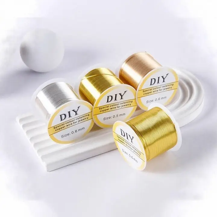 保色銅線【手作りDIY・編み込み材料・金属ワイヤー・極細タイプ】