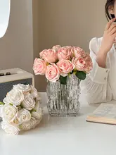 フェイクフラワー 花の装飾 リビング ダイニング 材料：ブーケ ラグジュアリー