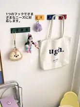 かわいいデザインの粘着フック【穴あけ不要・玄関・キー収納・コート掛け】