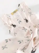 可愛いプリンセスデザインの子供用ノースリーブパジャマ【真絲製・家居服・夏用】