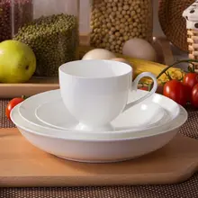 丸型スープ皿 深皿 食器 純白色 創造的 磁器 家庭用