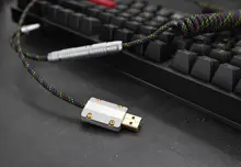 手作りのスパイラルデータケーブル【マトリックス模様・機械式キーボード用】