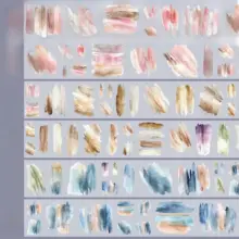 油絵風シンプル手帳用テープ【大きなカラーブロック・デコレーション用】