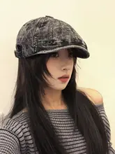 アメリカンレトロ コーデュロイベレー帽【秋冬用・反転デザイン・ユニセックス】