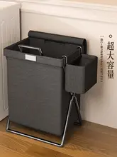 折りたたみ可能な大容量衣類収納バスケット【蓋付き・浴室用】