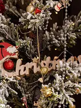 木製ゴールド文字クリスマスツリーデコレーションオーナメント【掛け式・ギフト用】