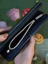 優雅なデザインの天然小珍珠ネックレス【ロマンティック・鎖骨ライン・高級感】