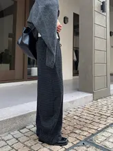 おしゃれなチェック柄パンツ【ブラック・フィット・ストレートレッグ・カジュアル】（セットアップ対応）