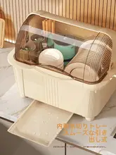 大容量食器収納ラック【蓋付き・密閉・キッチン用・洗い物ラック】