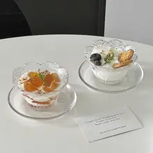 高級感あるフルーツサラダボウル【花びらデザイン・アイスクリーム＆オートミール用】
