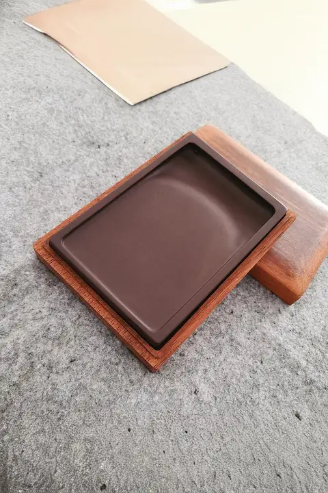 端渓石制作 七寸四角硯【実用的・高品質・シンプルデザイン】