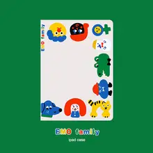 iPad用カラフルキャラクタ  ー全包シリコンケース【ペン収納付き・保護カバー】