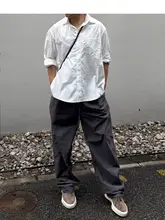 フィットの全棉シャツ【シンプルデザイン・無地・男性用】