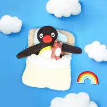 可愛いぺんぎんのふわふわクッションマスコット【カップル向け・飾り用】（セットアップ対応）
