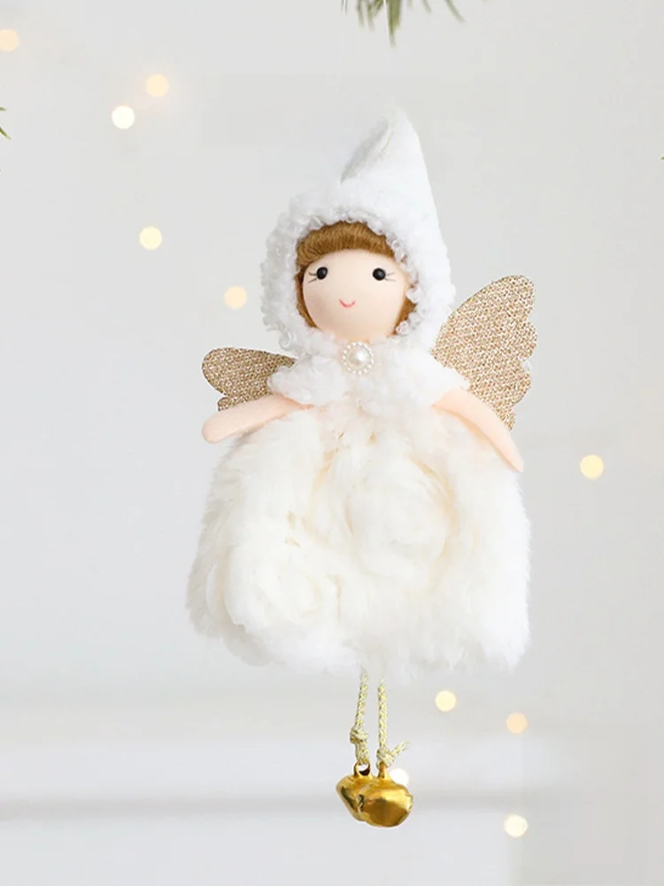 ジョジョズ L. PD. アンティーク風刺繍ドレスの小さな女の子天使オーナメント：簡単手作りでクリスマスツリーに最適なアイテム