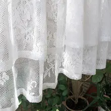 ダブルレースキッチン半カーテン【マジックテープ・穴あけ不要・クロースタイル】