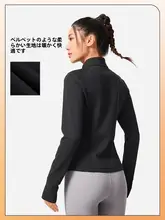 LINING 春季用 新作 レディース ヨガフィットネス 長袖ニットトップス【スタンドカラー・スリムフィット】