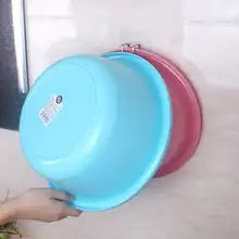 壁掛け鍋ふたスタンド【穴あけ不要・キッチン収納・洗面器ラック】